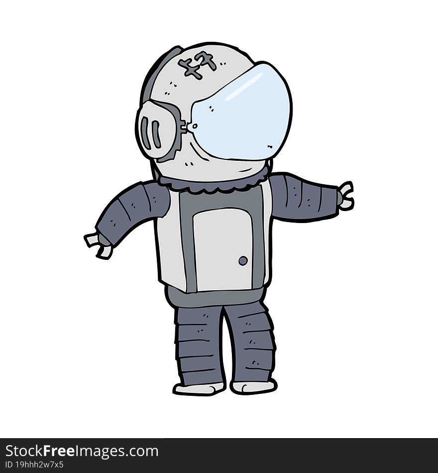 cartoon astronaut