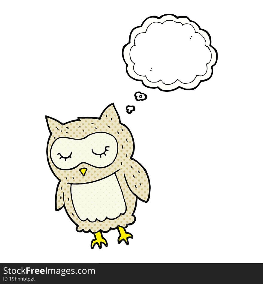 Thought Bubble Cartoon Owl