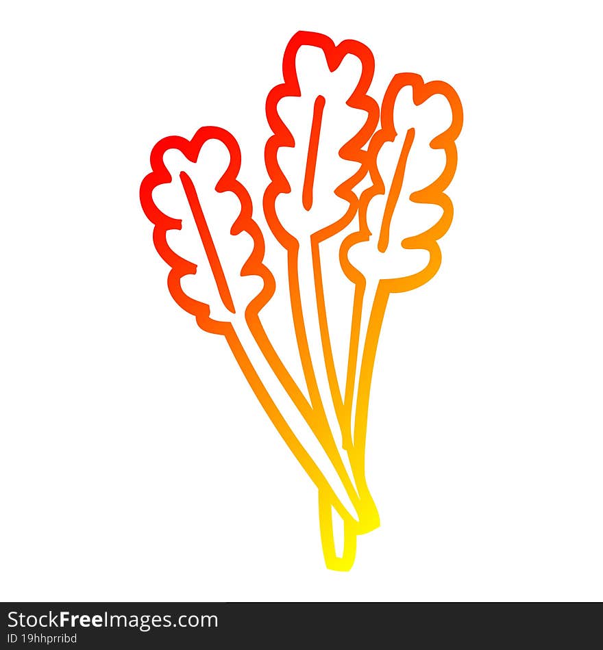 warm gradient line drawing cartoon dried wheat