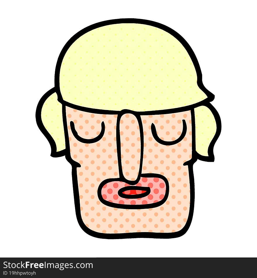 Cartoon Doodle Male Face