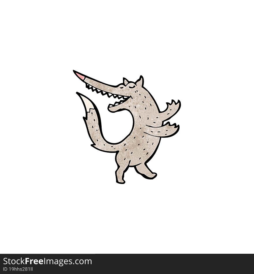 Dancing Wolf Cartoon