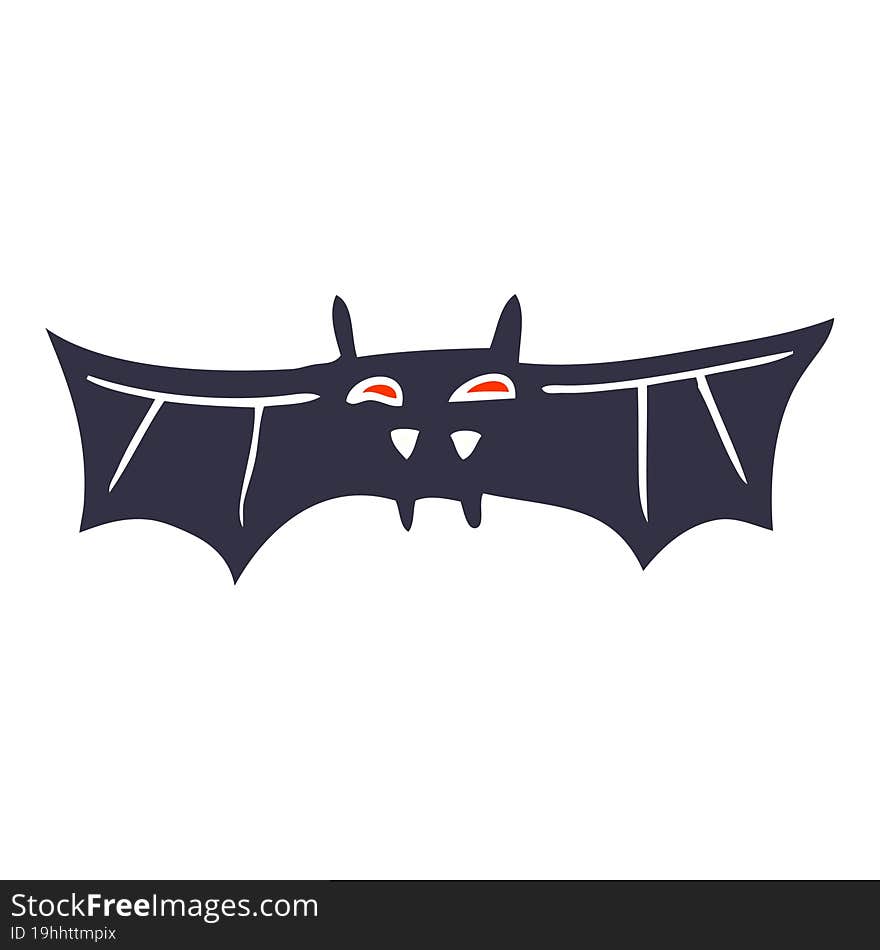 Cartoon Doodle Vampire Bat