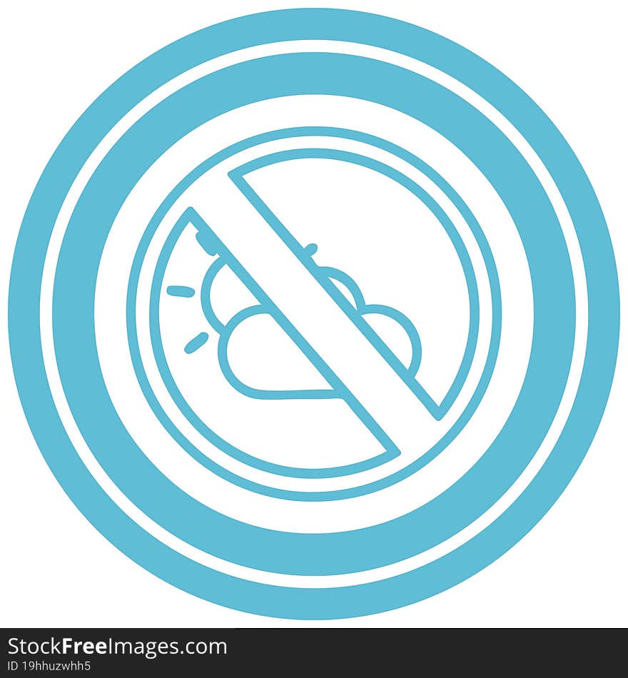 no weather circular icon