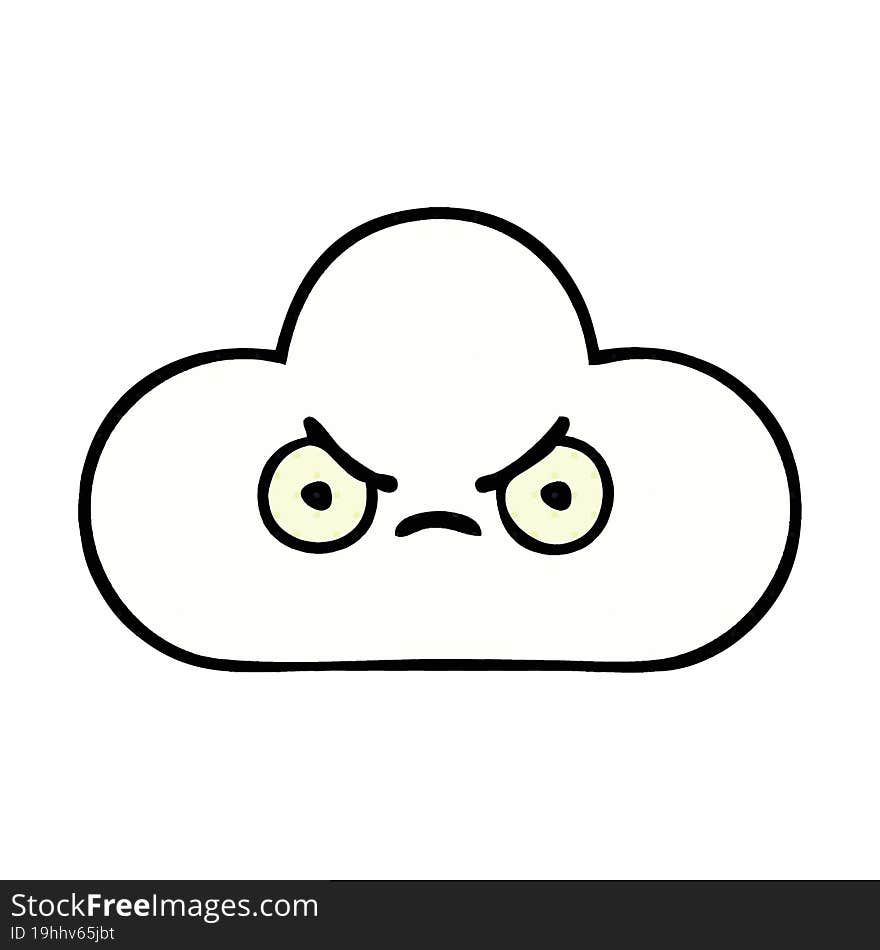 comic book style cartoon white cloud