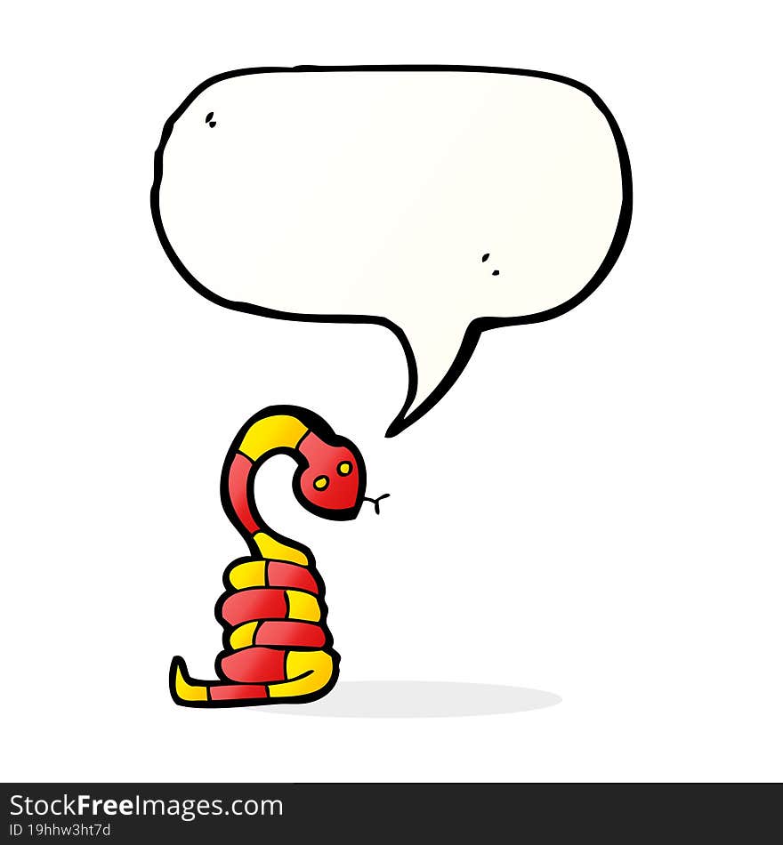 cartoon snake with speech bubble