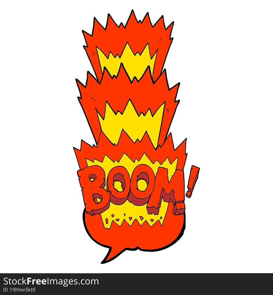 Speech Bubble Cartoon Boom Symbol