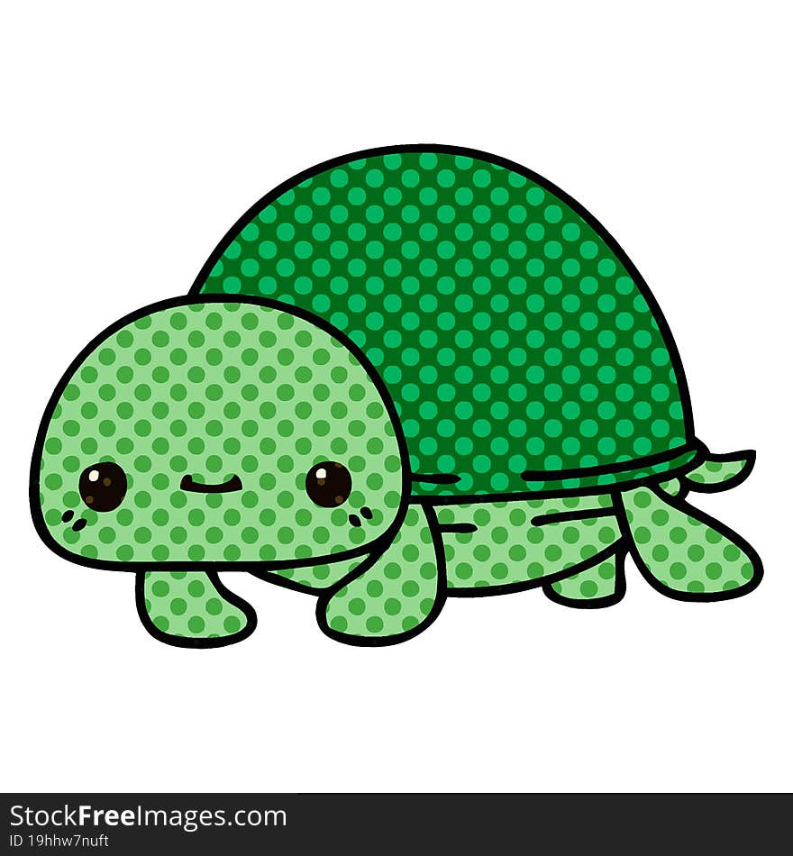 quirky comic book style cartoon turtle