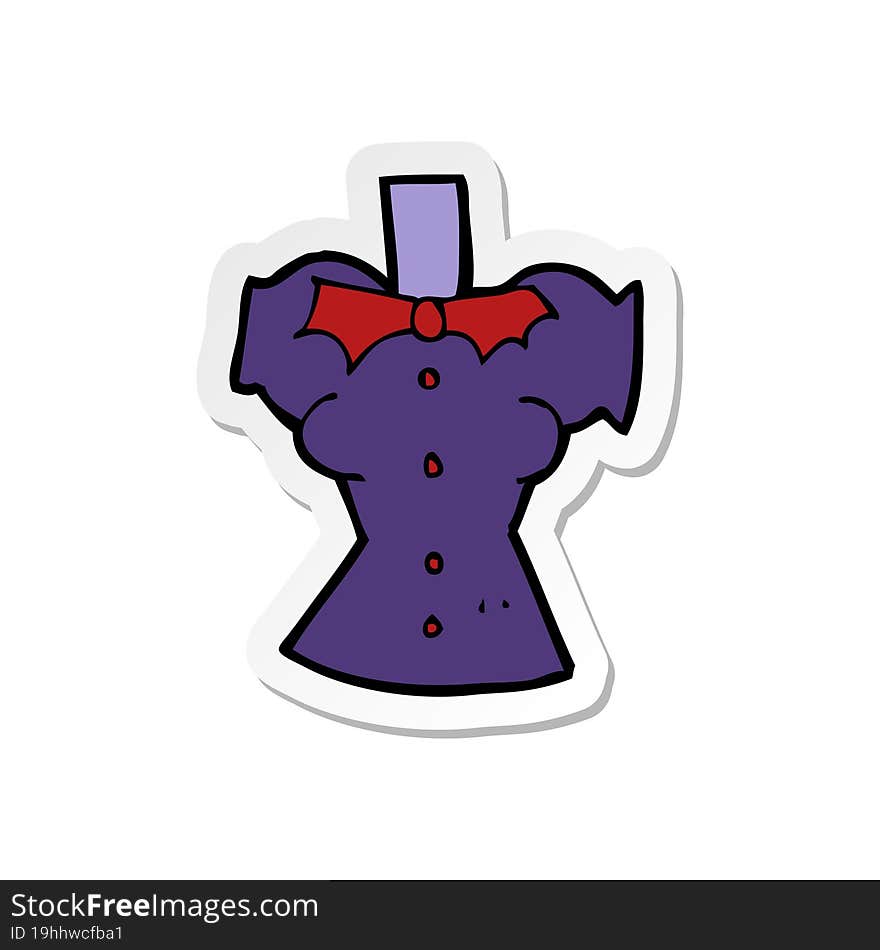 sticker of a cartoon vampire body