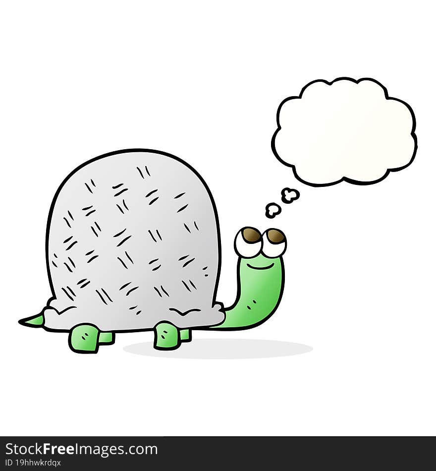 thought bubble cartoon tortoise