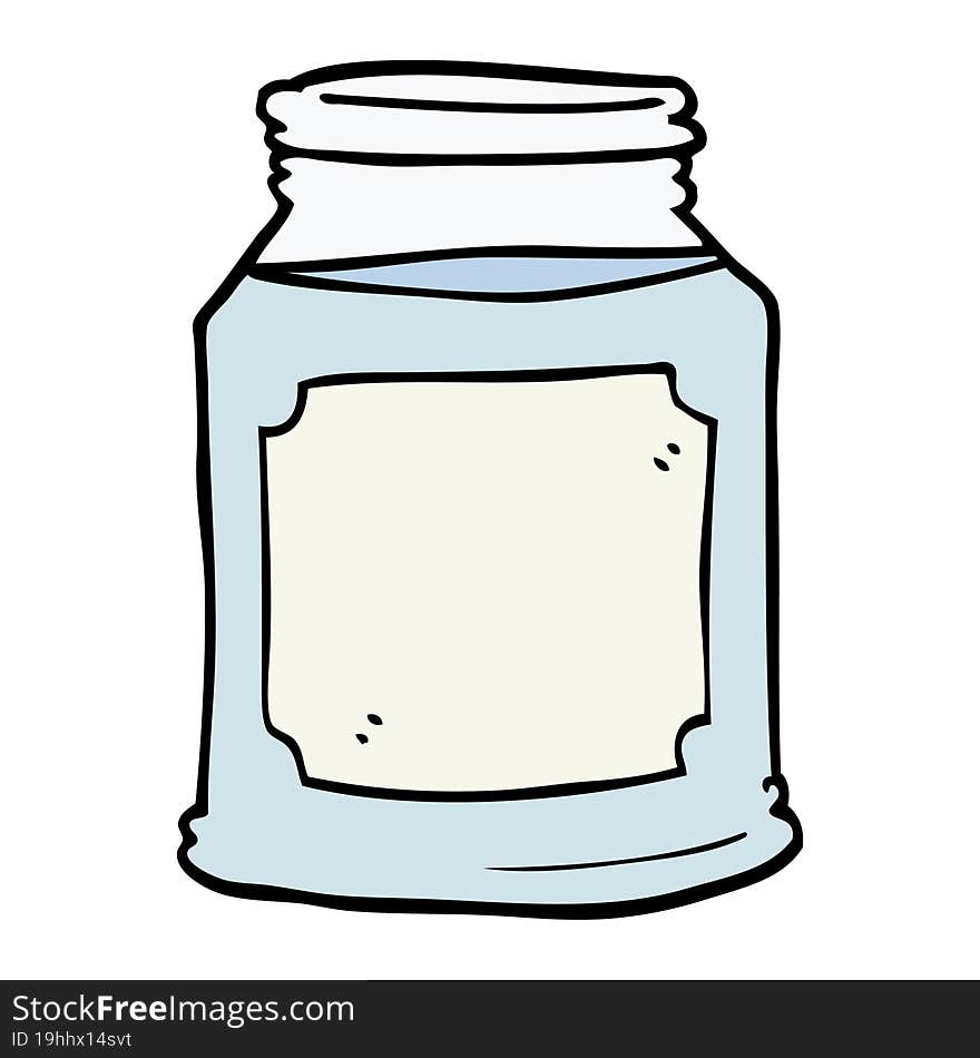 cartoon doodle candle in jar