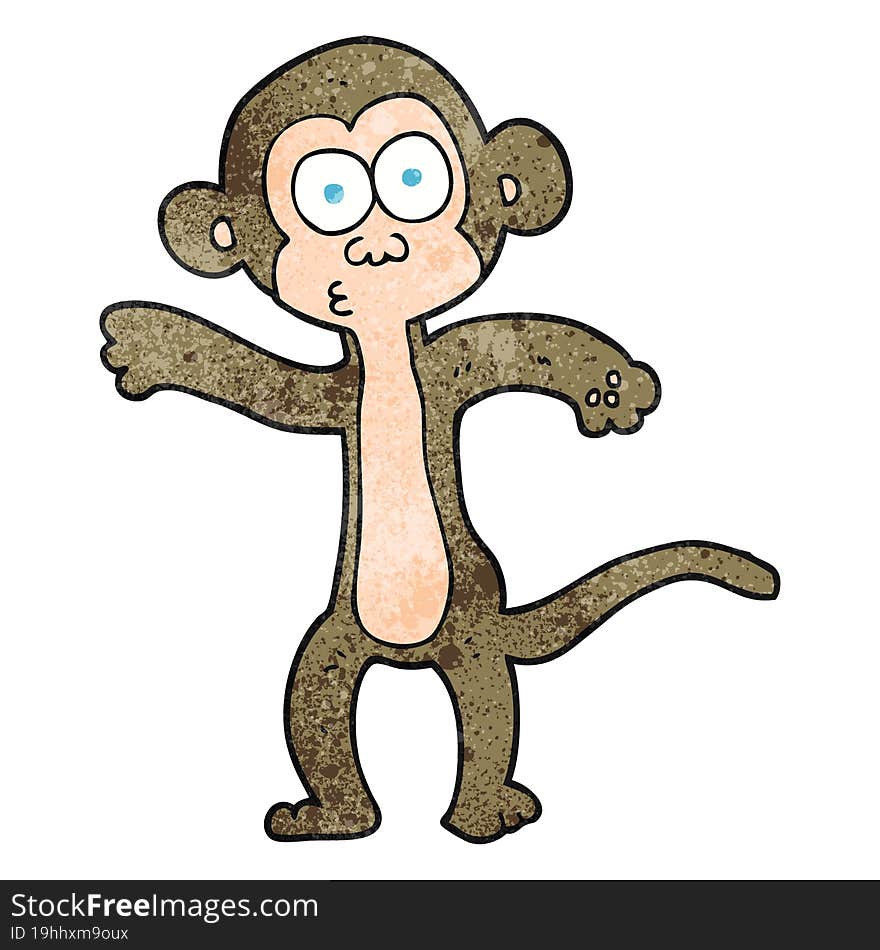 Textured Cartoon Monkey