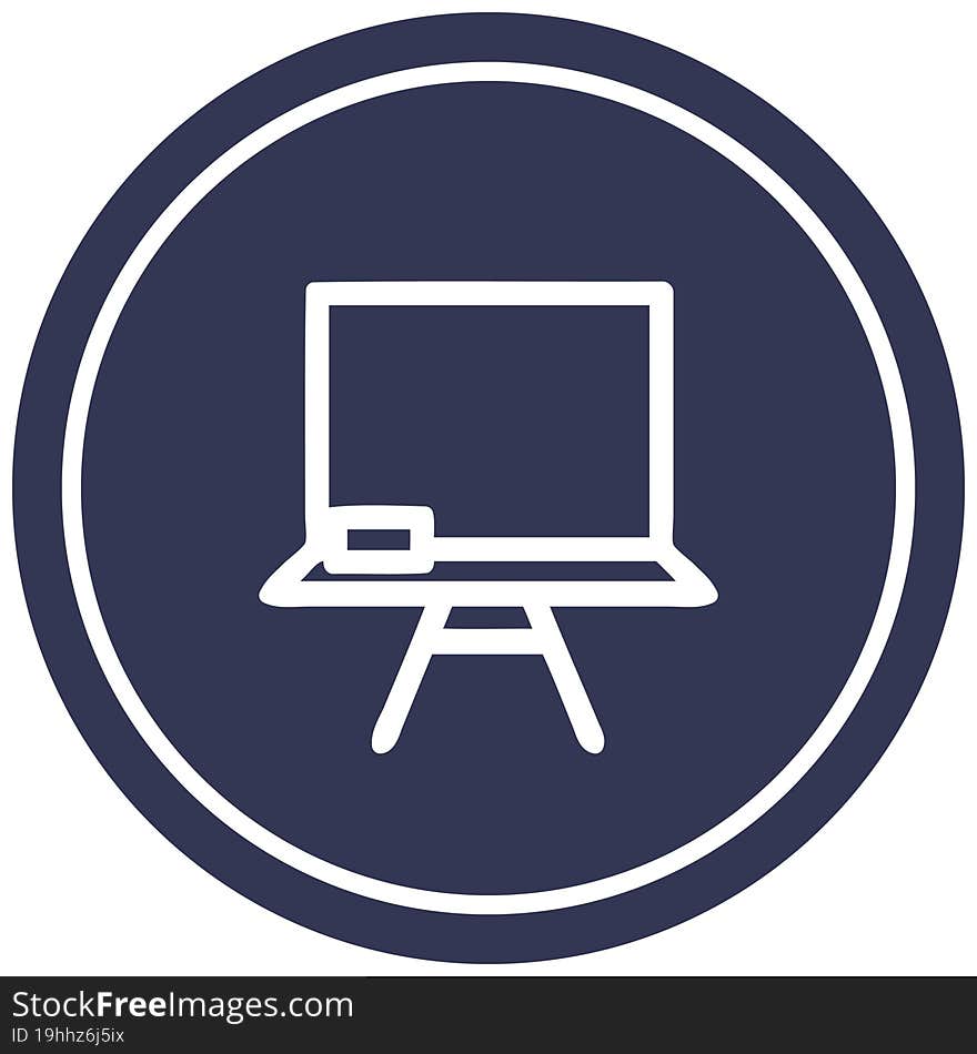 School Blackboard Circular Icon