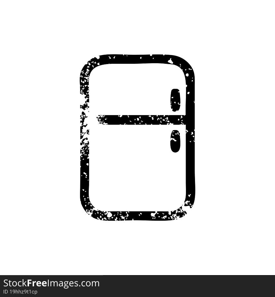 Kitchen Refrigerator Distressed Icon