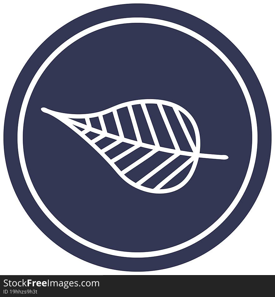 natural leaf circular icon