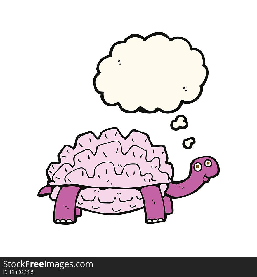 cartoon tortoise with thought bubble