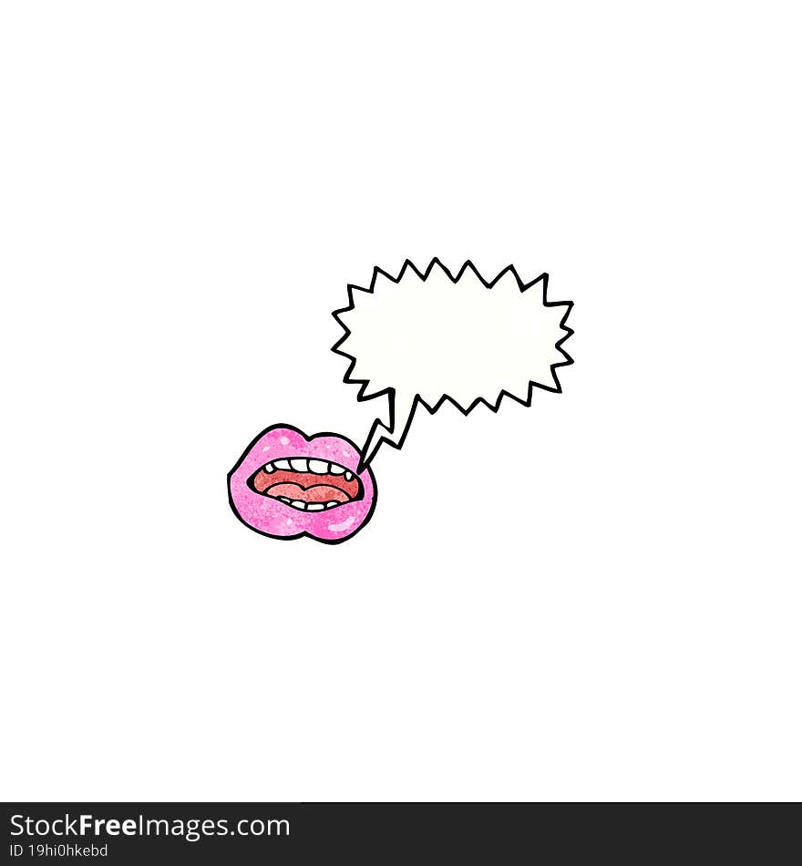 talking mouth cartoon character