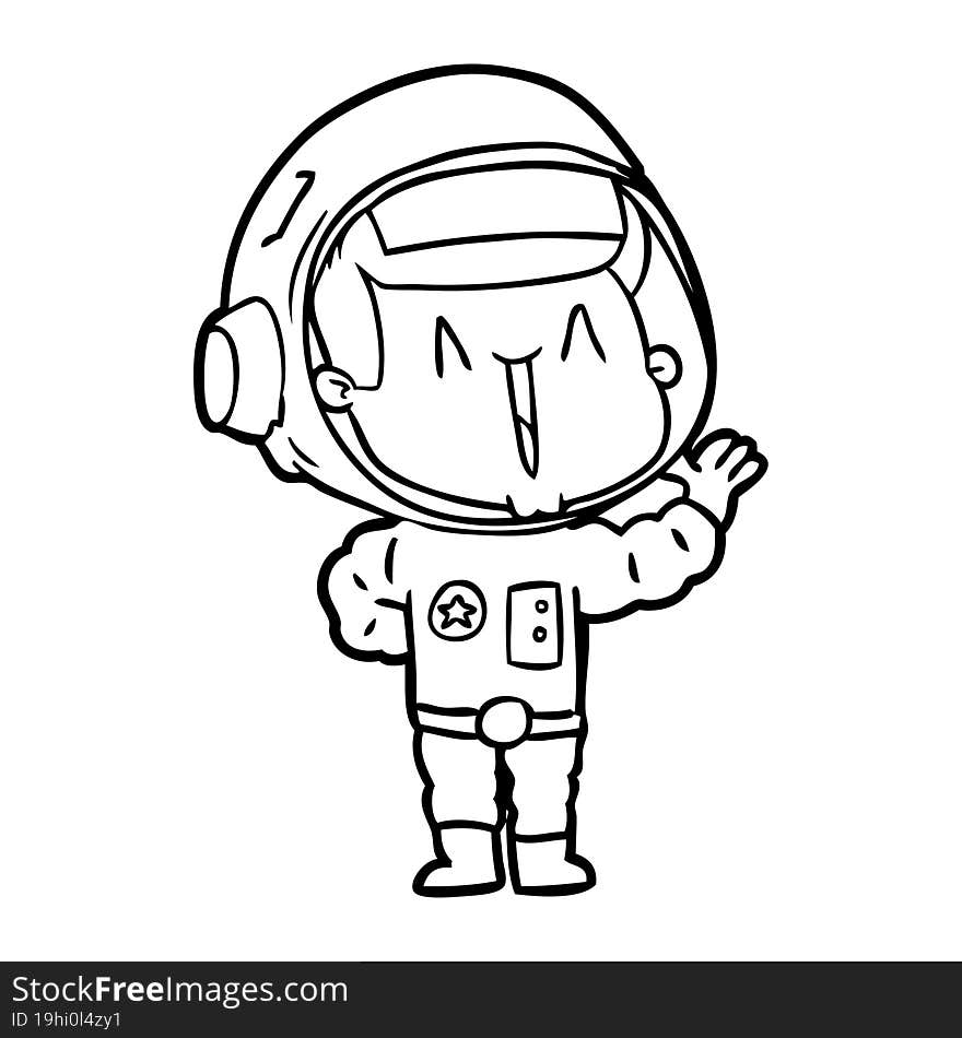 singing cartoon astronaut. singing cartoon astronaut