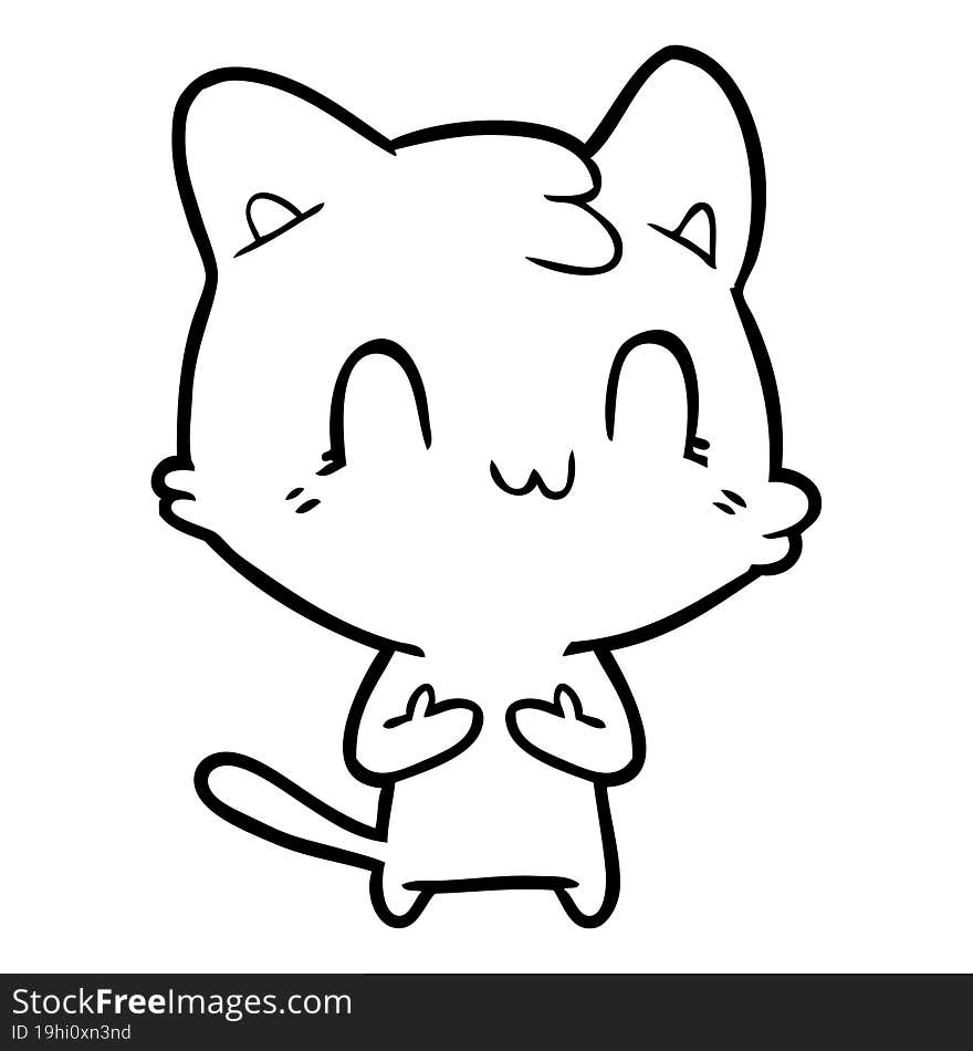 cartoon happy cat. cartoon happy cat