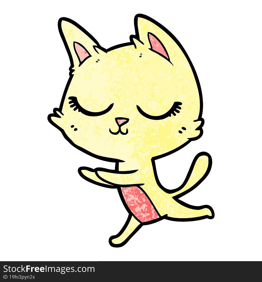 calm cartoon cat. calm cartoon cat