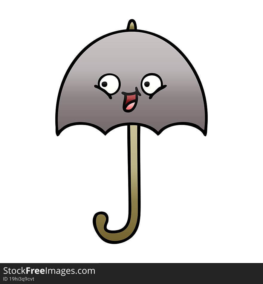 gradient shaded cartoon umbrella