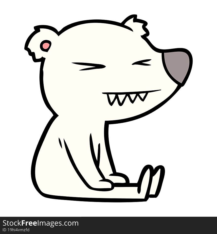 angry polar bear cartoon. angry polar bear cartoon