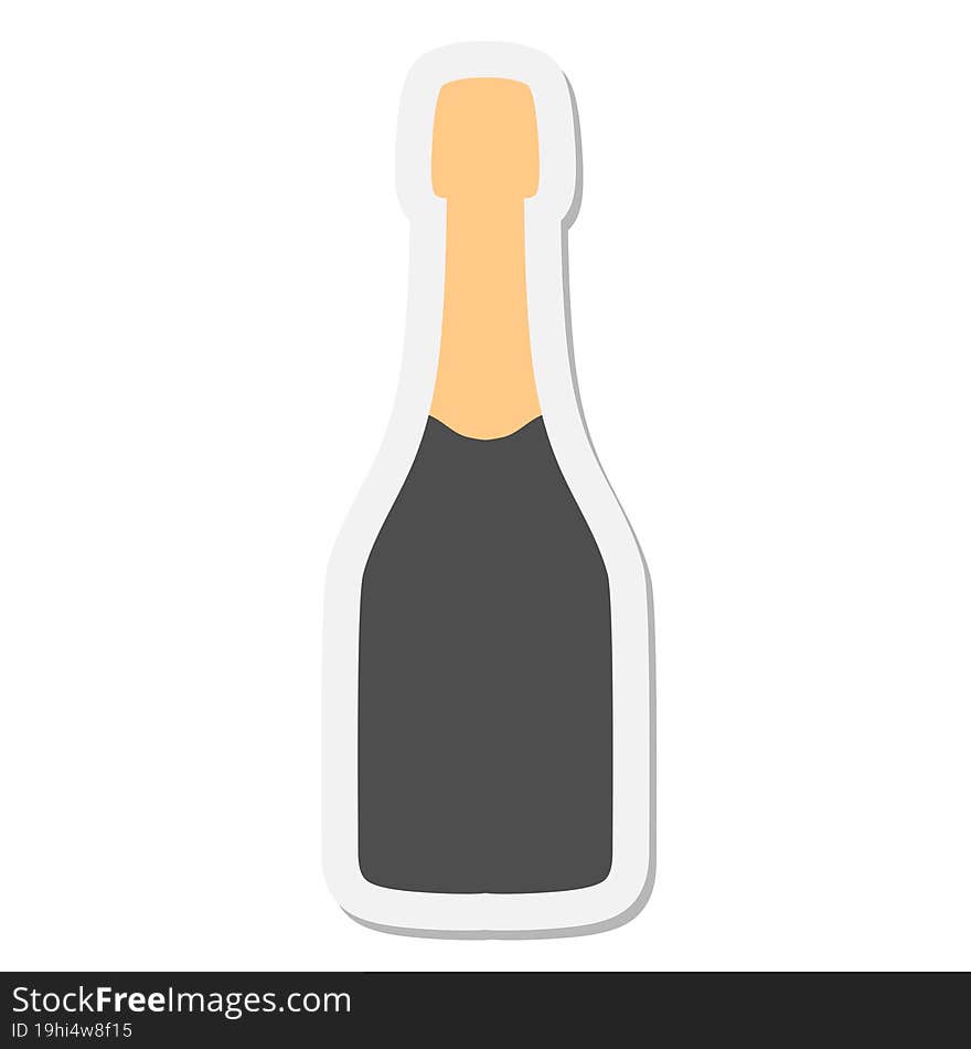 Champagne Bottle Sticker