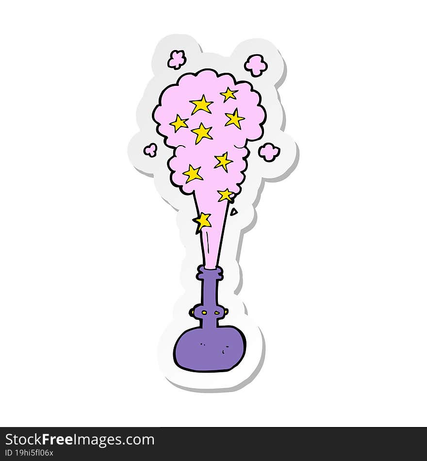 sticker of a cartoon magic potion