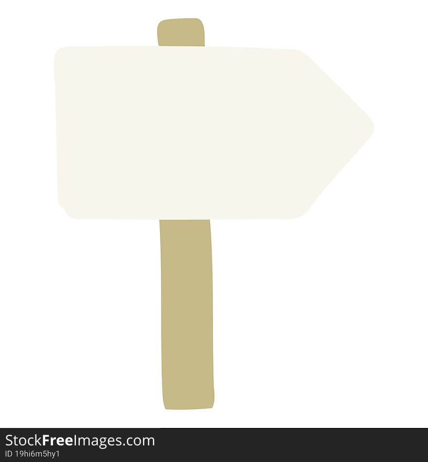 blank sign post