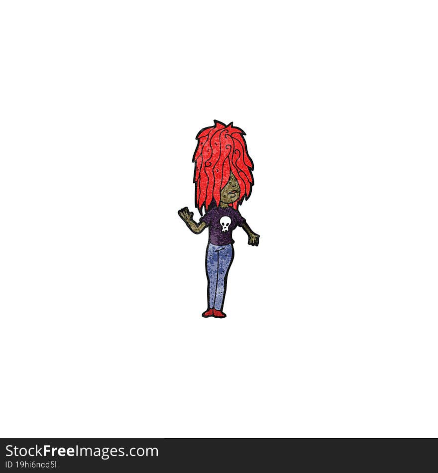 cartoon girl with red hair