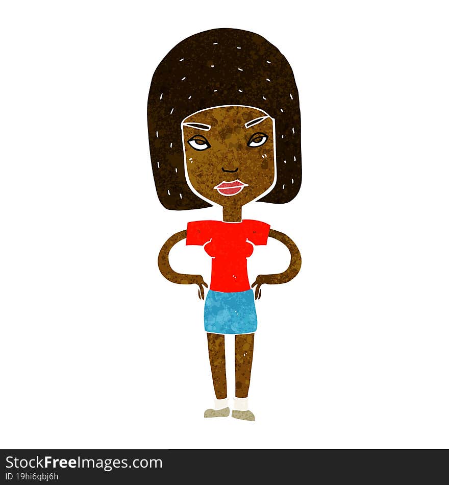 Cartoon Annoyed Woman