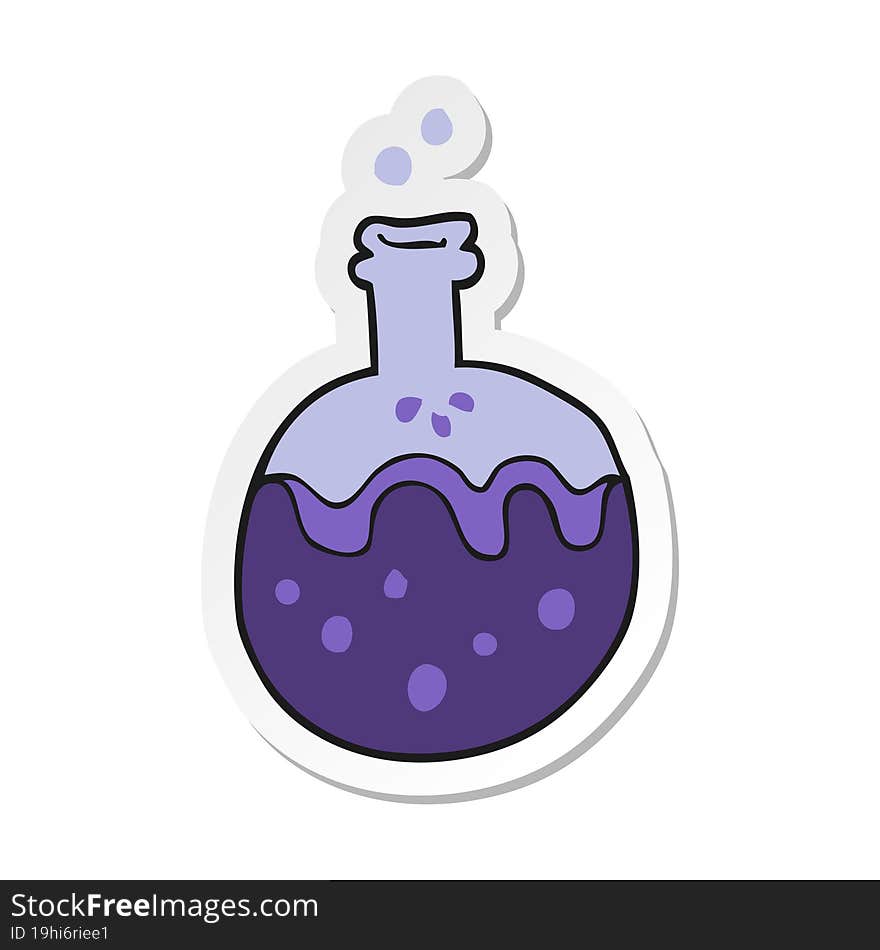 sticker of a cartoon magic potion