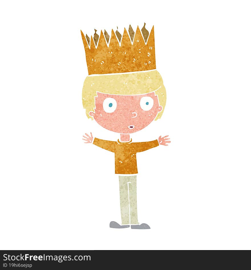 cartoon person wearing crown