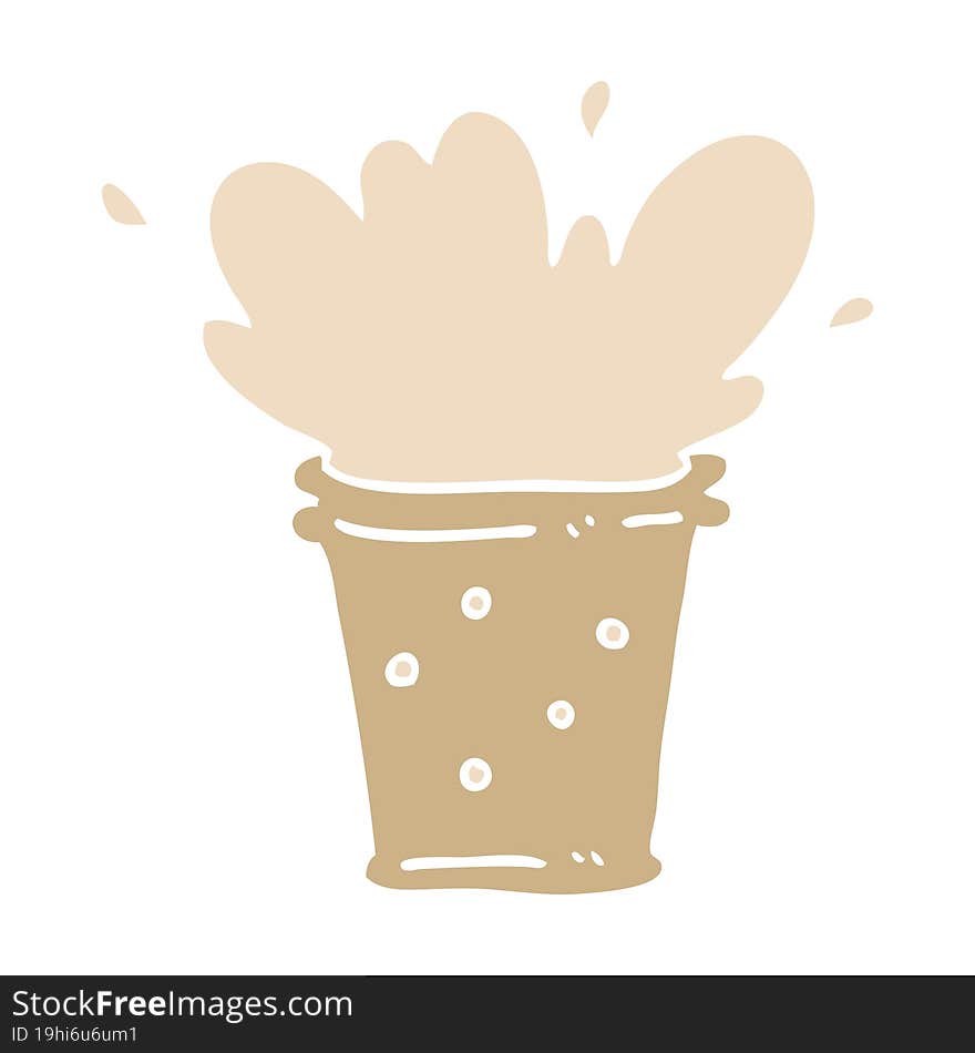 flat color illustration cartoon fizzy drink