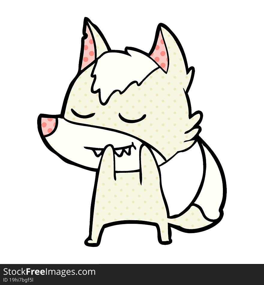 laughing cartoon wolf. laughing cartoon wolf