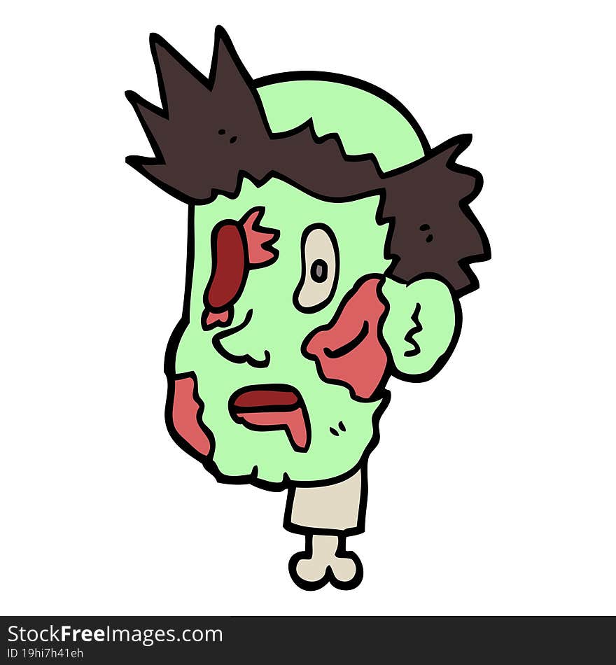 cartoon zombie head