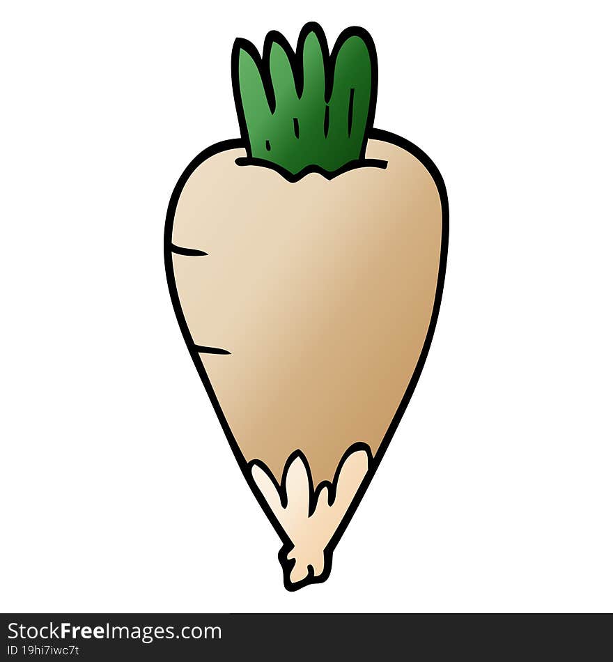 cartoon doodle root vegetable