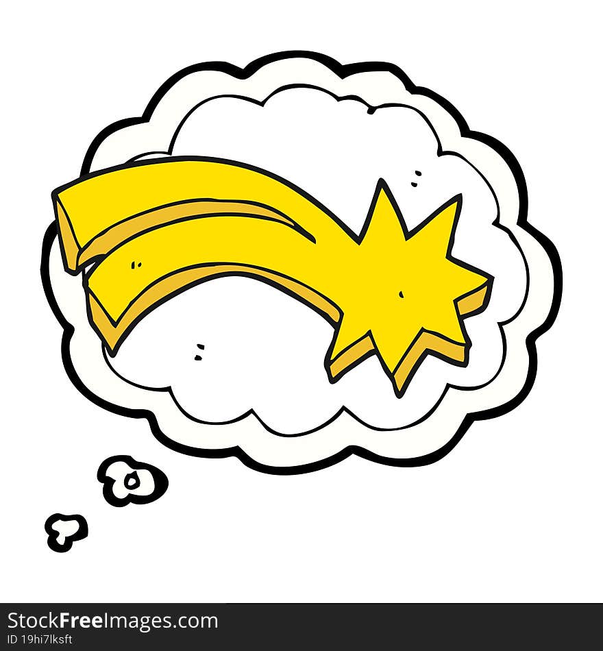 Thought Bubble Cartoon Decorative Shooting Star