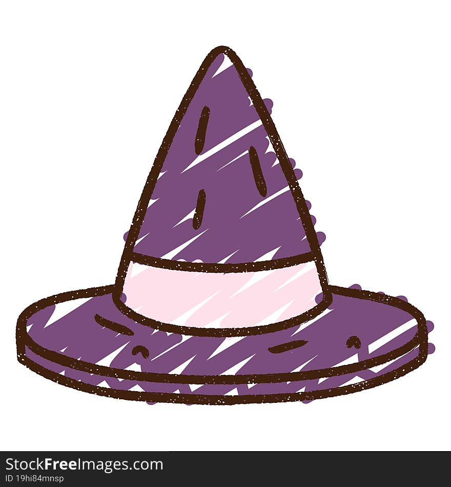 Pointy Hat Chalk Drawing