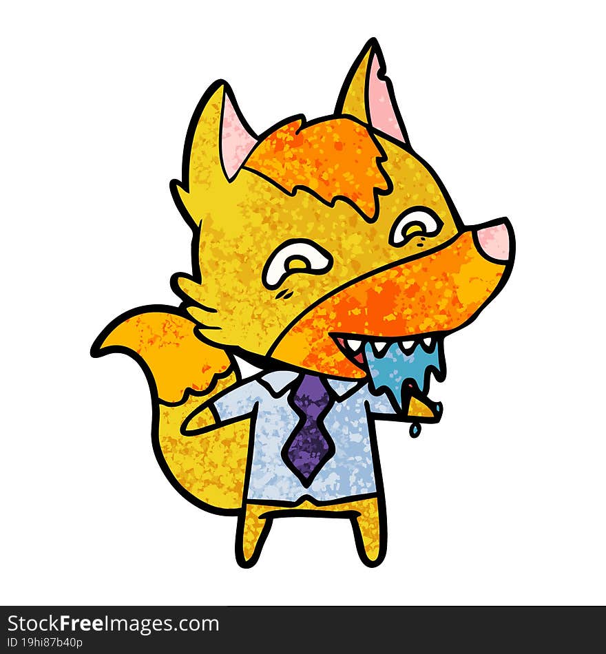 office worker fox cartoon character. office worker fox cartoon character