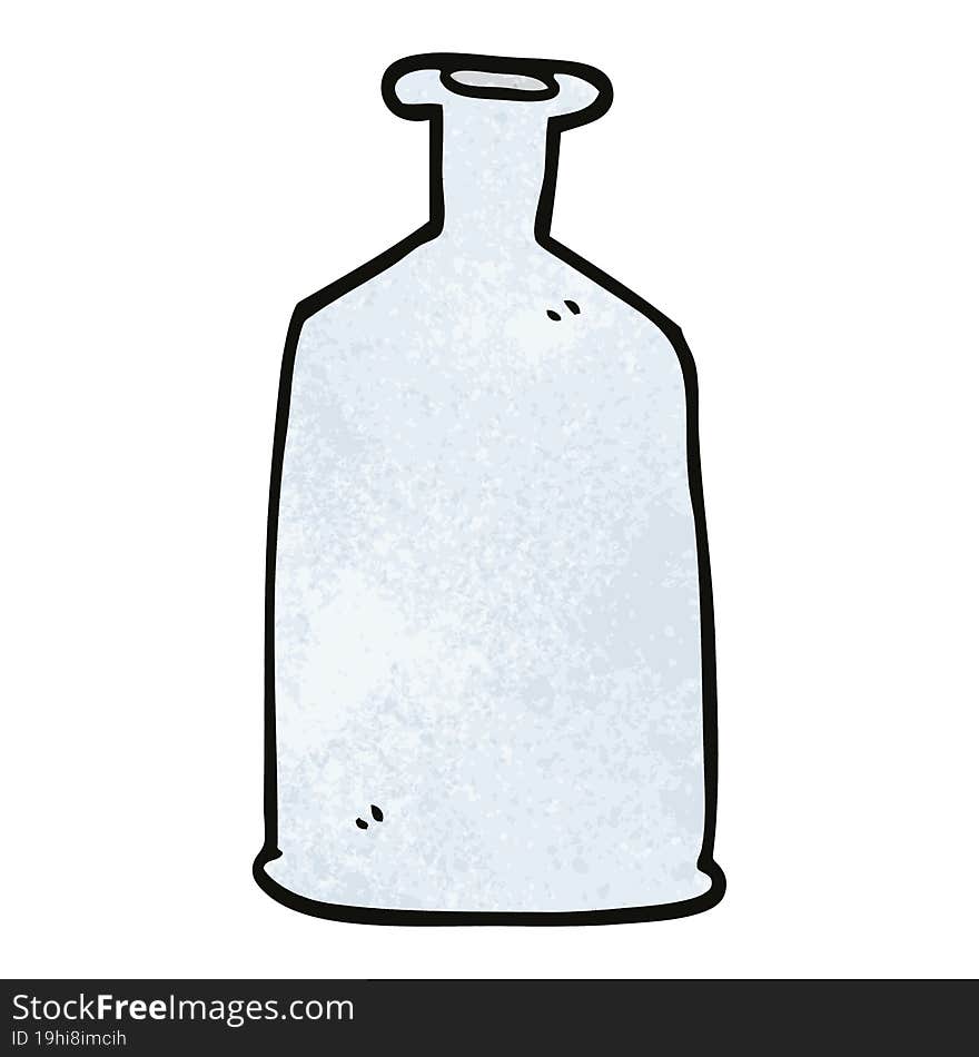 cartoon doodle clear glass bottle