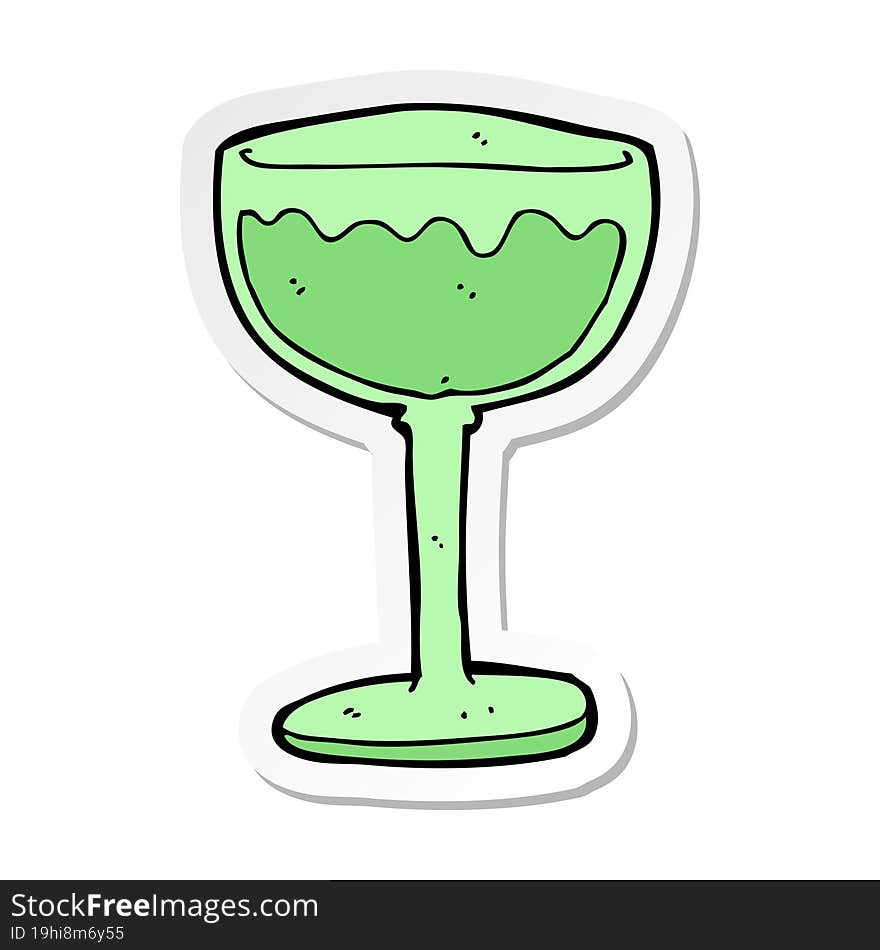 sticker of a cartoon cocktail