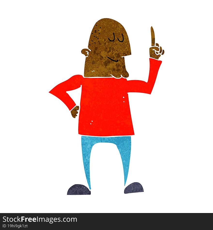 cartoon man pointing finger