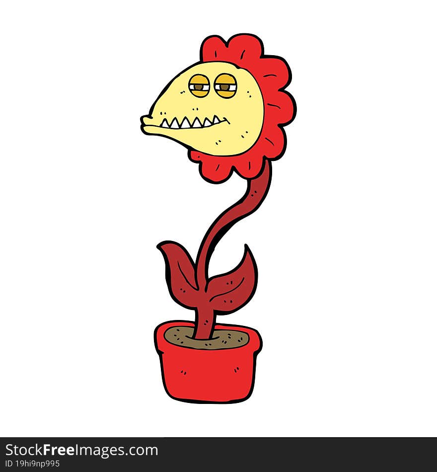 cartoon monster flower