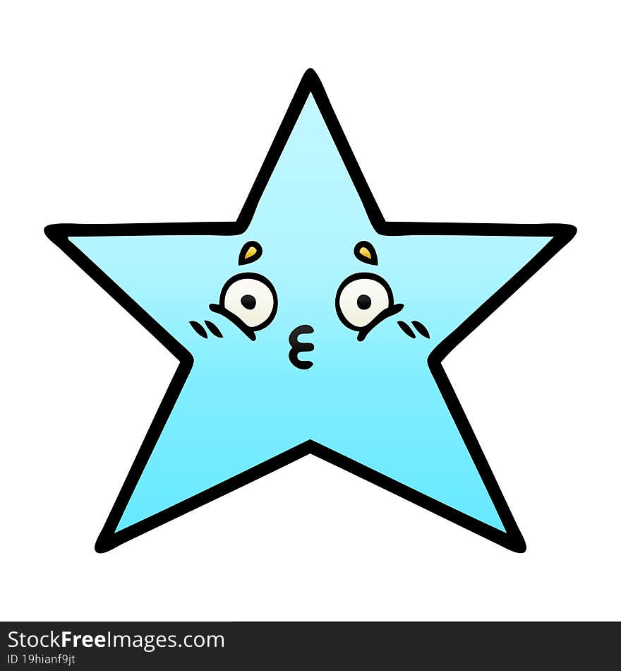 gradient shaded cartoon of a star fish