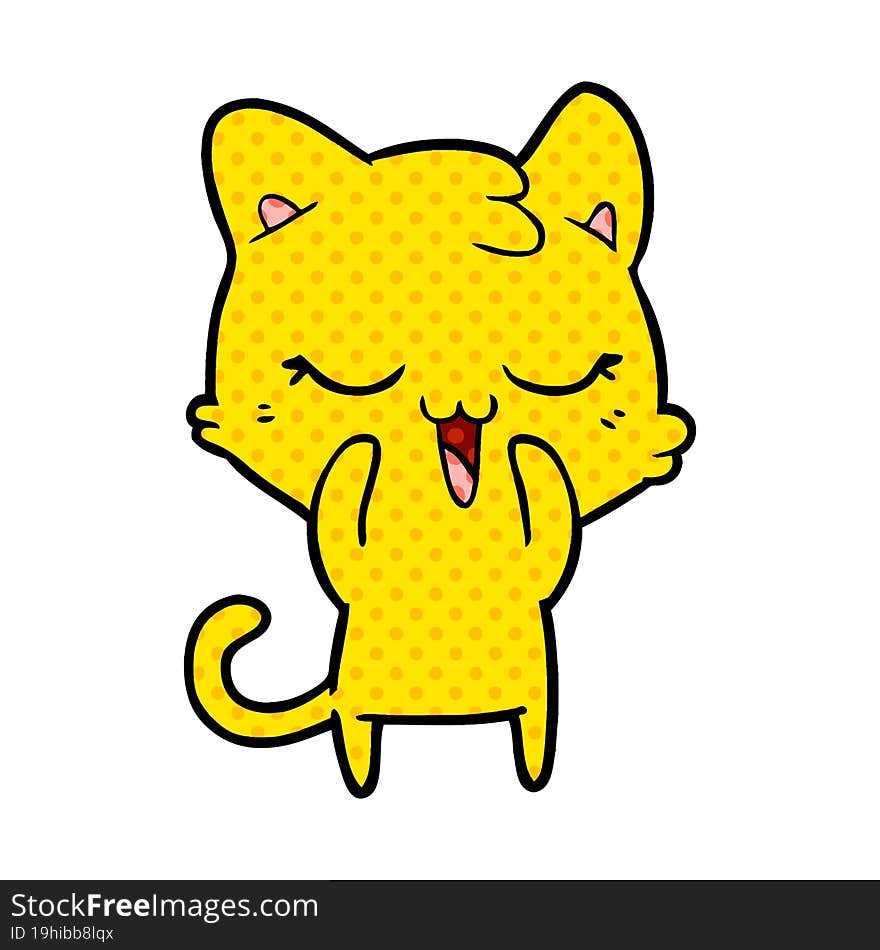 happy cartoon cat. happy cartoon cat