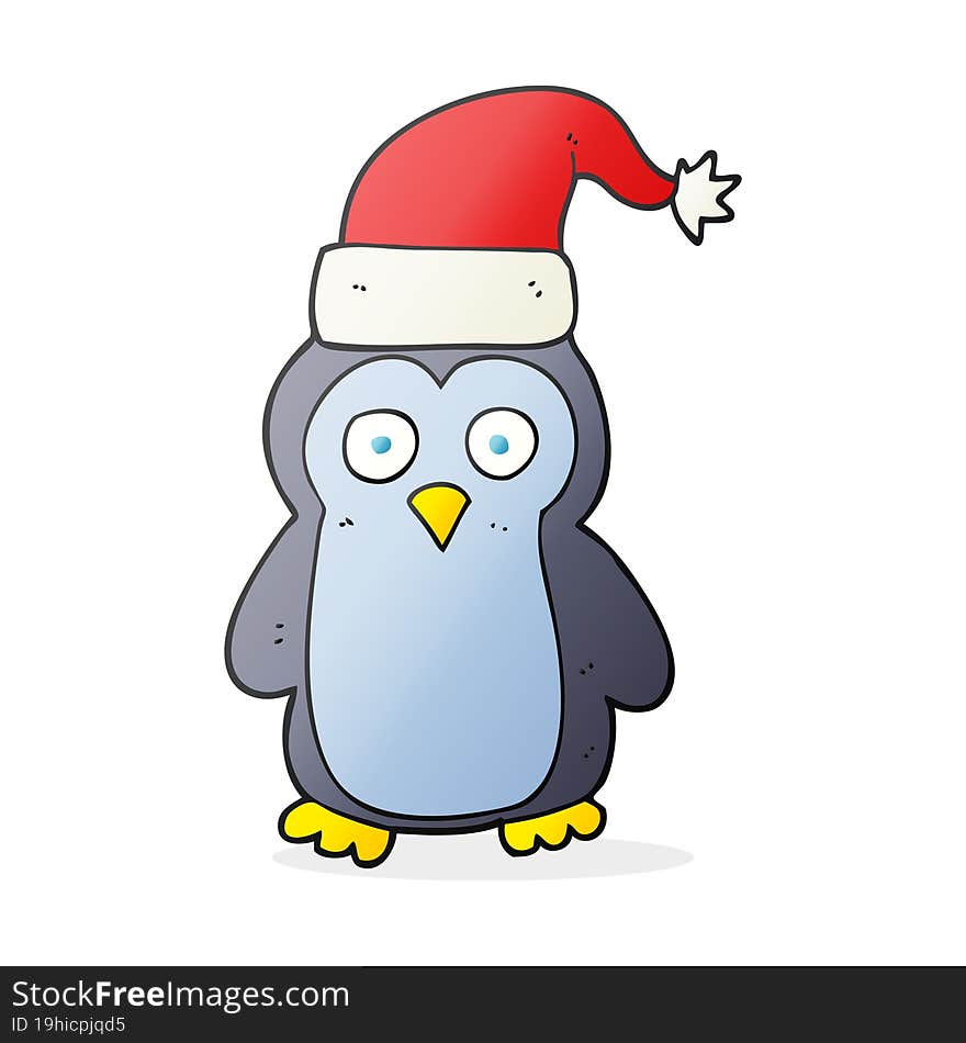 cartoon christmas penguin