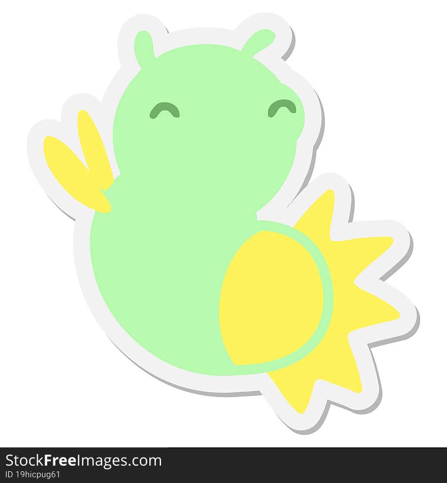 cute cartoon glow bug sticker