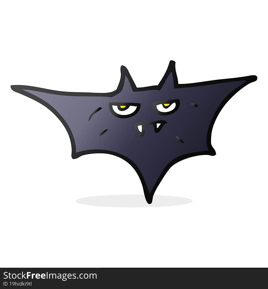 freehand drawn cartoon halloween bat