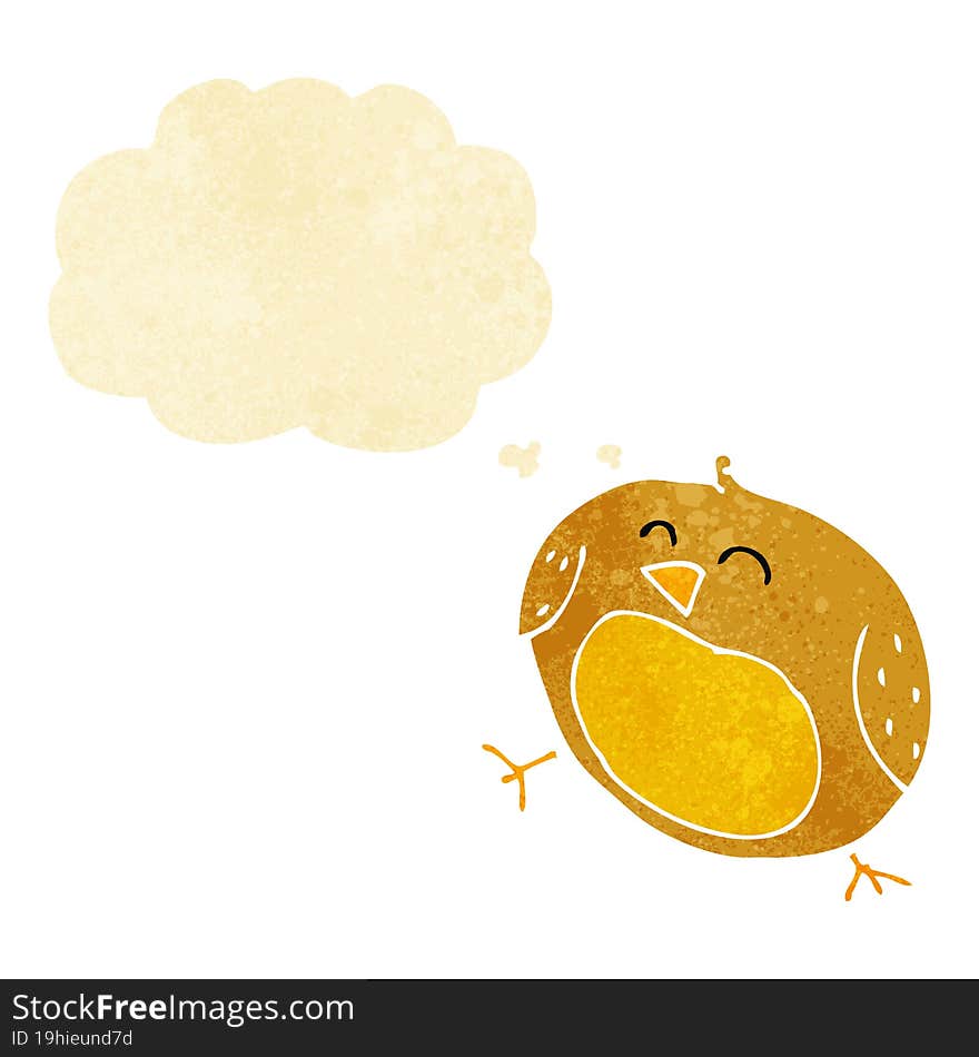 Cartoon Bird With Thought Bubble