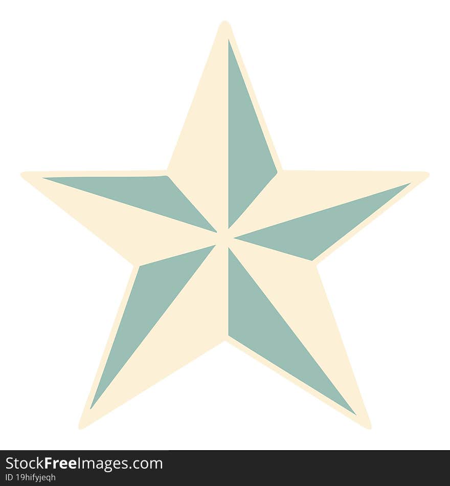 iconic tattoo style image of a star. iconic tattoo style image of a star